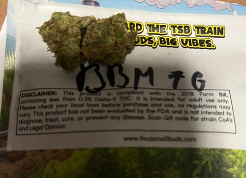 Customer photo review of Blueberry Muffin THCA Flower