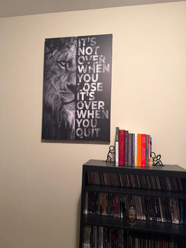 Customer photo review of NEVER QUIT CANVAS