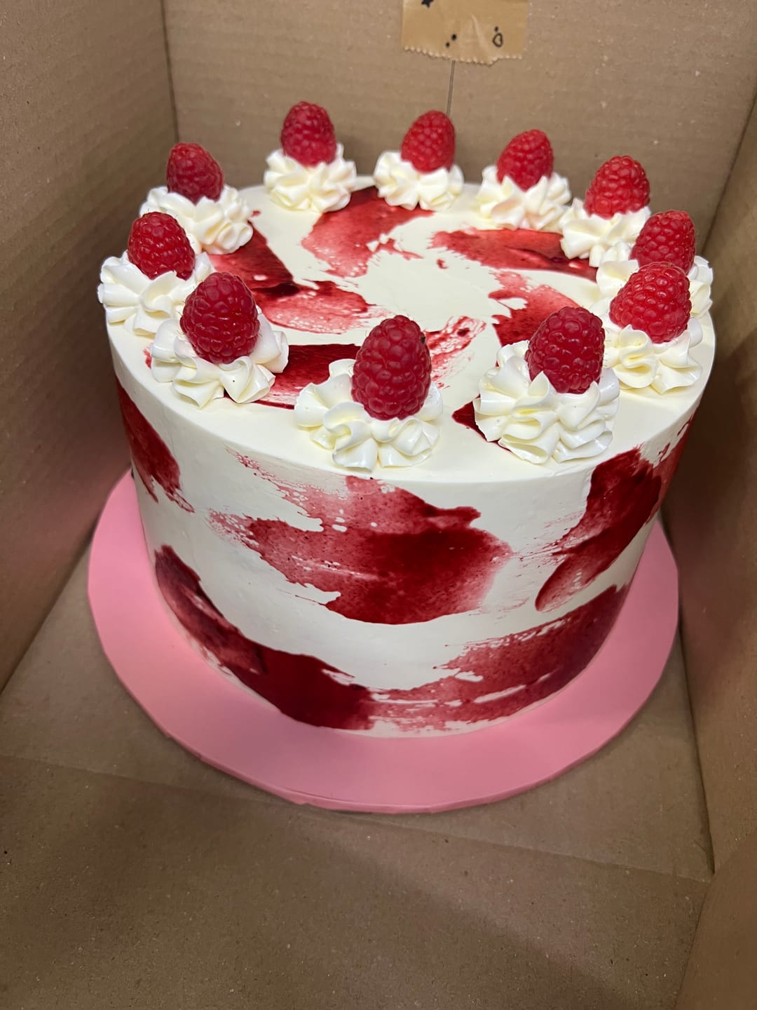 Customer photo review of Raspberry Ripple Cake