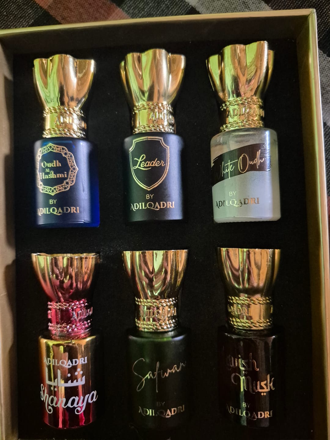 Customer photo review of Assorted Luxury Attar Perfume Gift Set (6 × 5.5Ml)