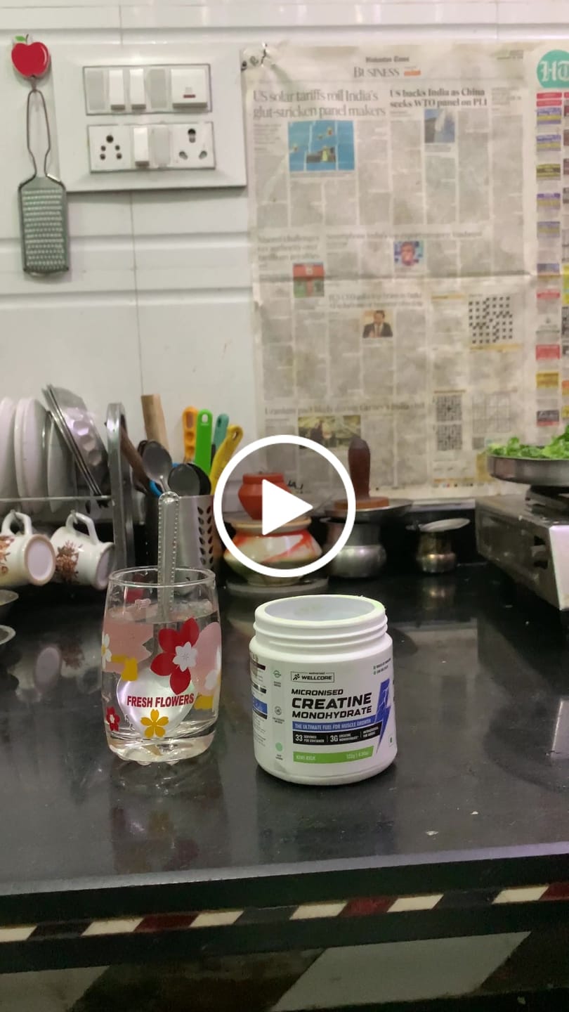 Customer video review of Wellcore - Pure Micronised Creatine Monohydrate (122g, 33 Servings) Tropical Tango