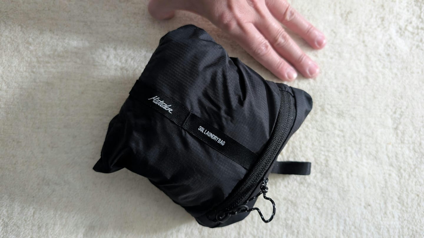 Customer photo review of Packable Laundry Bag