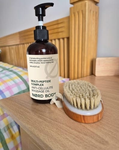 Customer photo review of NØRD BODY Anti-Cellulite Massage Oil (o4)