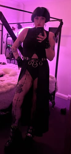 Customer photo review of Black Cut Out Maxi Dress