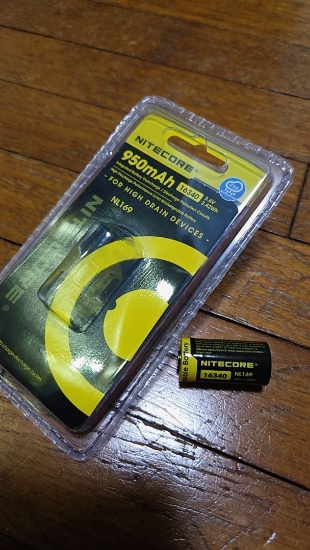 Customer photo review of NL169 (16340 - 950mAh - 2A)