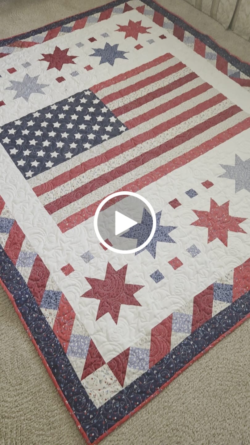 Customer video review of NEW Plushmere Backing in Navy 80" X 75"