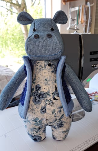 Customer photo review of Hippo Cuddle Doll FREE PATTERN