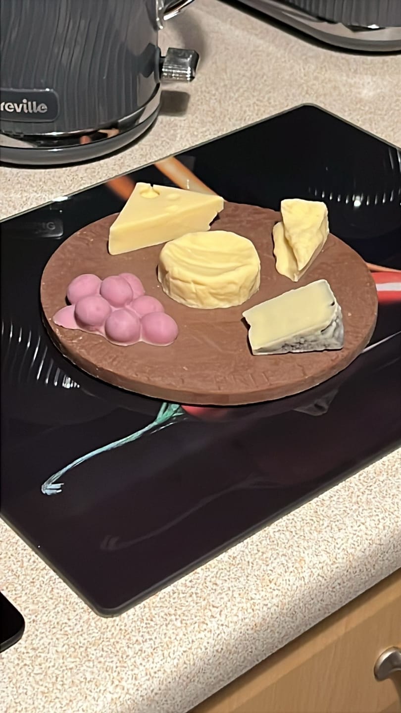Customer photo review of Chocolate Cheese Board