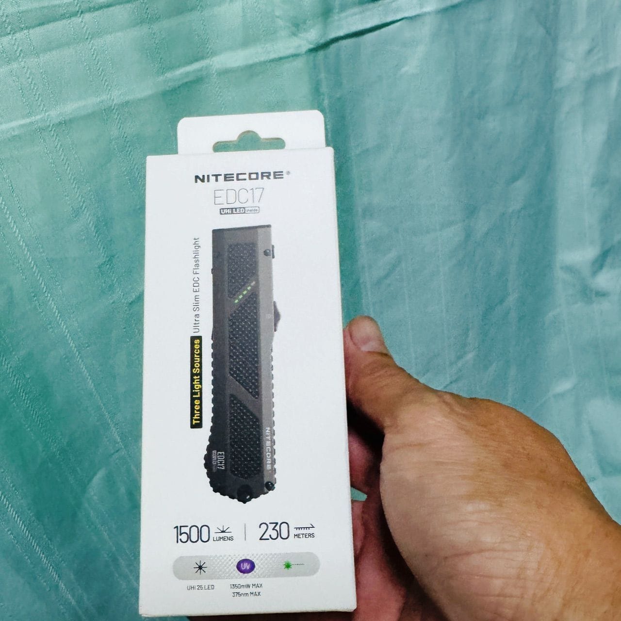 Customer photo review of EDC17 - 1500 lumens (UV+Green Laser)