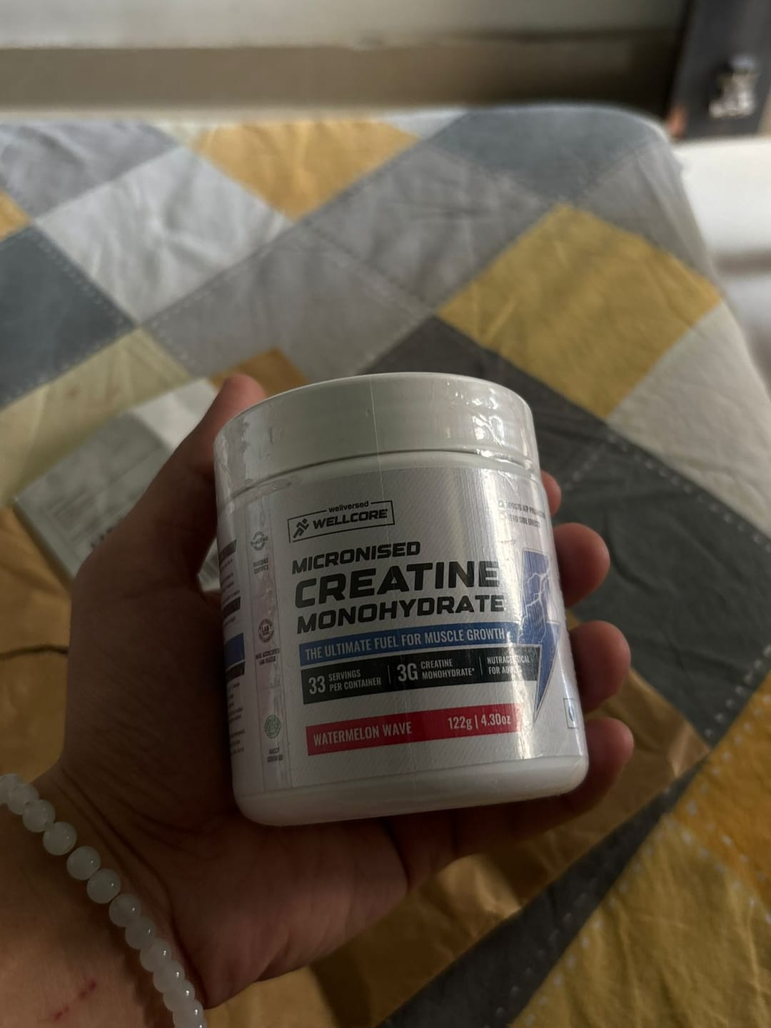 Customer photo review of Wellcore - Pure Micronised Creatine Monohydrate | Watermelon Wave (122g, 33 servings)