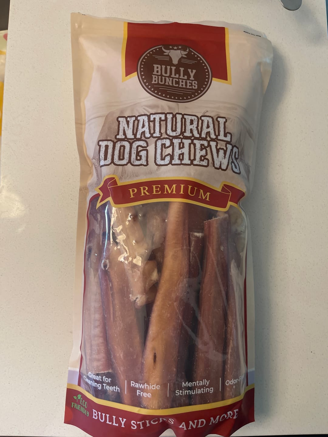 Customer photo review of 6 Inch Thick Bully Stick