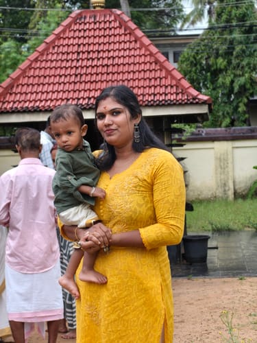 Customer photo review of Mustard Yellow Long Jacquard Cotton kurta