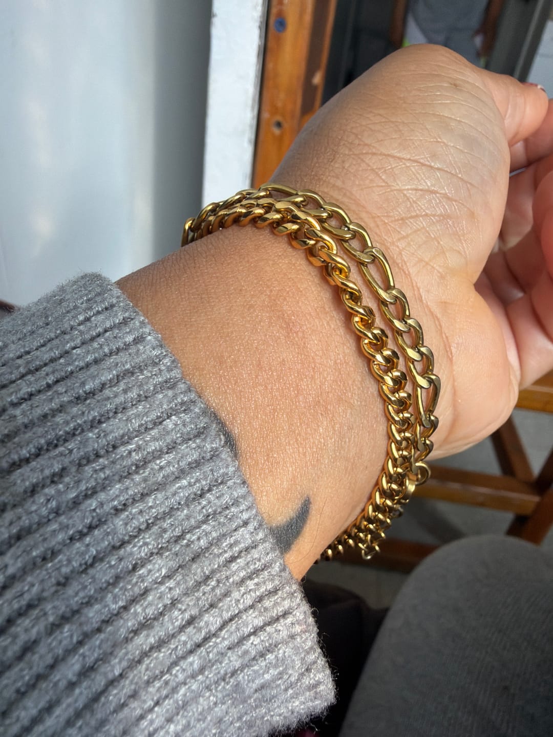 Customer photo review of Cuban Link Anklet