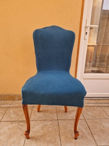 Customer photo review of Housse de chaise à dossier ovale en jacquard - Chiana