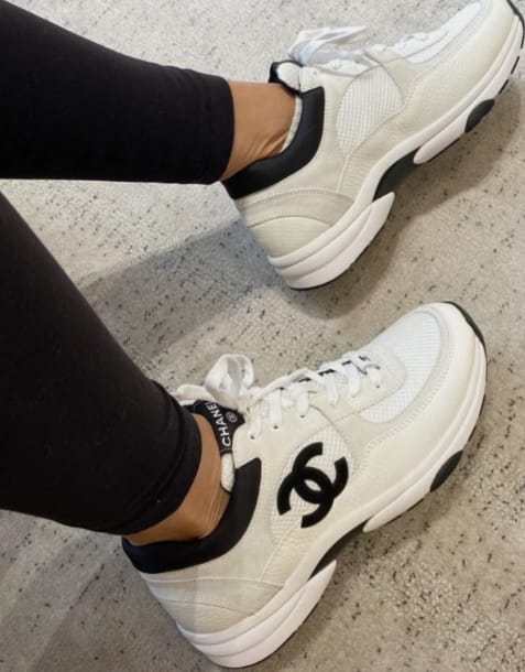 Customer photo review of CC 2026 Casual Sneakers White Suede Cowhide 668068