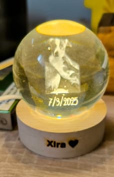 Customer photo review of Personalized Sphere