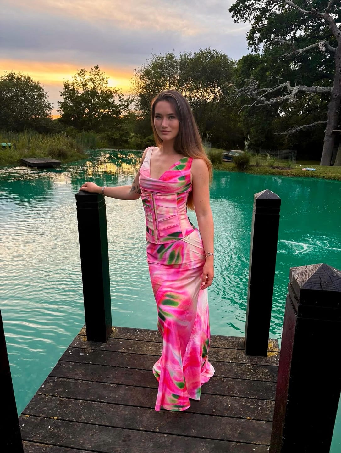 Customer photo review of NAOMI MAXI SLIP DRESS