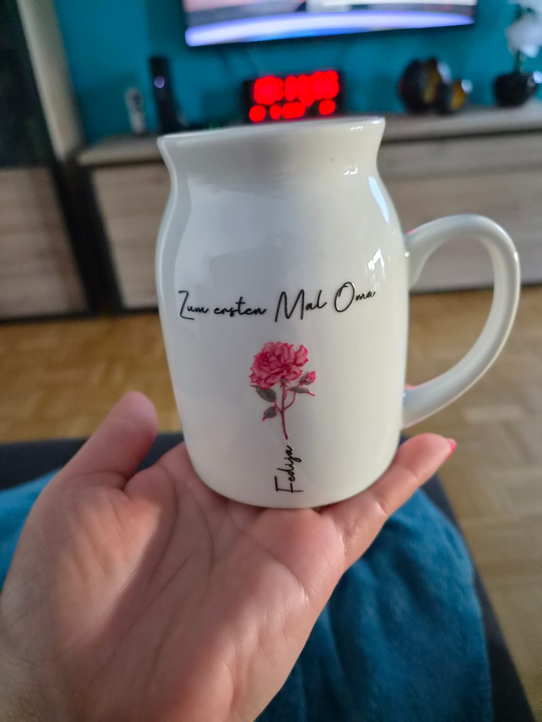 Customer photo review of Mamas Garten - Personalisierte Vase für Mama und Oma mit Geburtsblumen