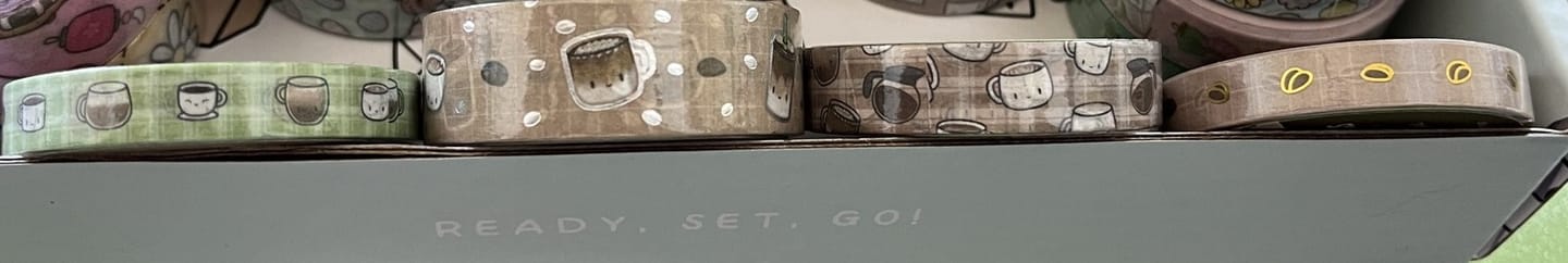 Customer photo review of Coffee Lovers Washi Tape (Set of 4)