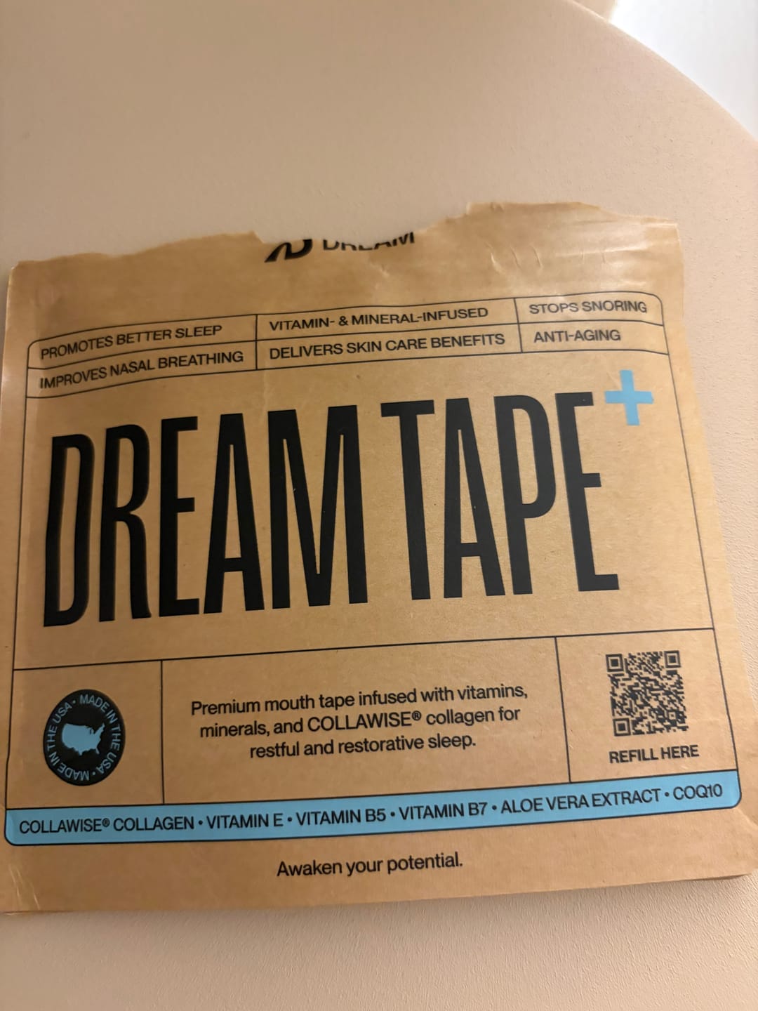Customer photo review of Dream Mouth Tape