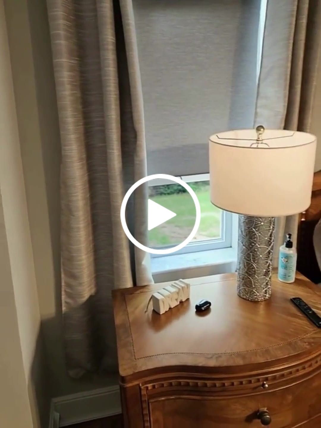 Customer video review of Smart Motorized Roller Shades 100% Blackout Safari