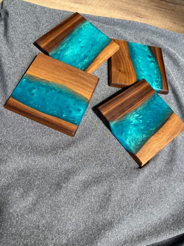 Customer photo review of 16.5x4.5x1.0" Silicone Mold - Coaster / Cheeseboard Mold