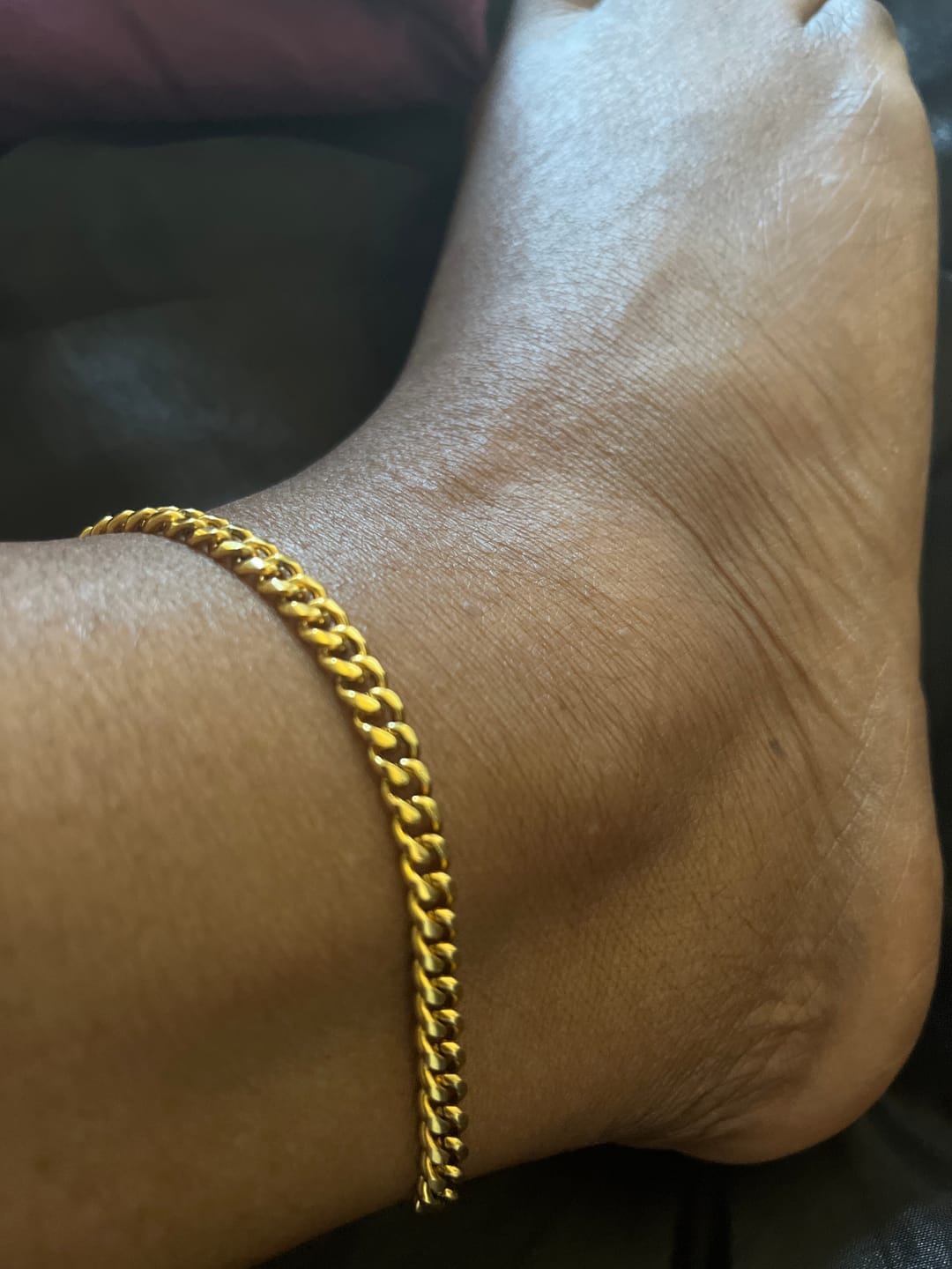 Customer photo review of Cuban Link Anklet