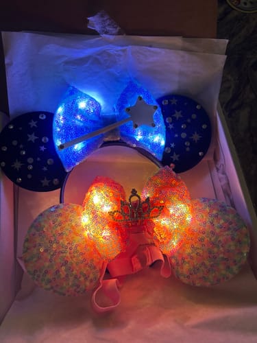 Customer photo review of Light Up Wishing Stars Ears