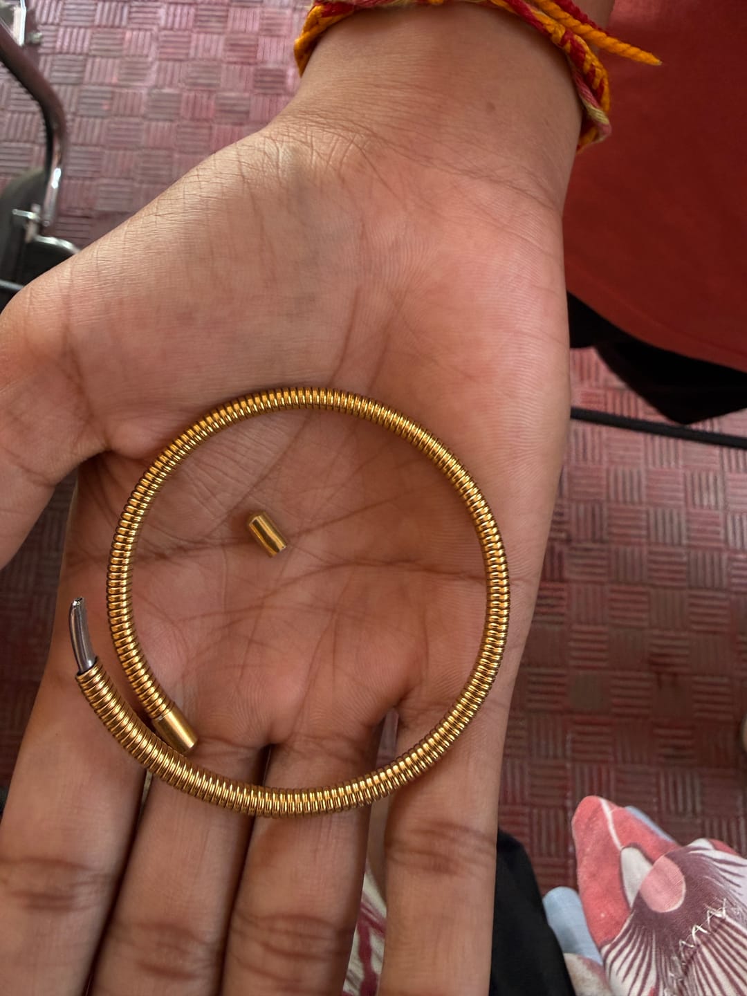 Customer photo review of Stackable Wraparound Gold Bracelet