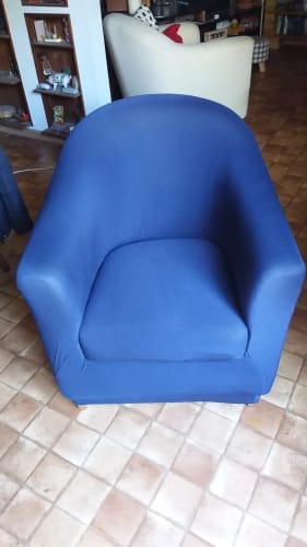 Customer photo review of Housse de fauteuil crapaud en tissu - Angie