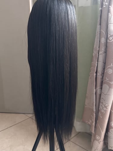 Customer photo review of Vietnamese Super Double Drawn Bone Straight Natural Black Bundles