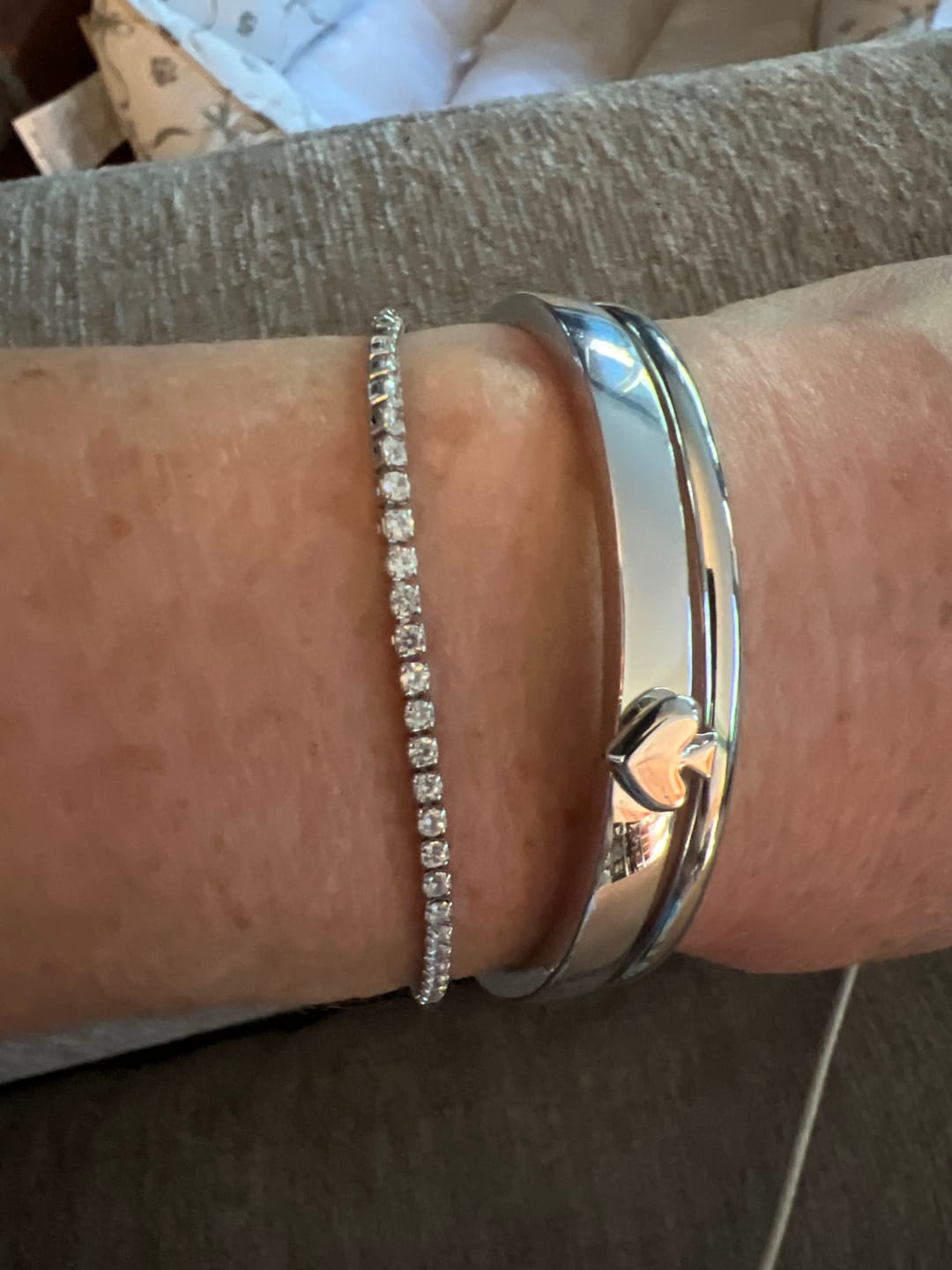 Customer photo review of Minimal Tennis Bracelet