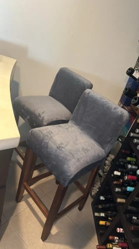 Customer photo review of Housse de chaise de bar en velours - Nala