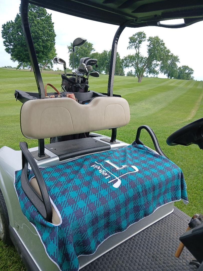 Customer photo review of Personalized Golf Club Wreath Plaid Golf Cart Seat Cover - Accessories Birthday Gift for Golfers Country Clubs