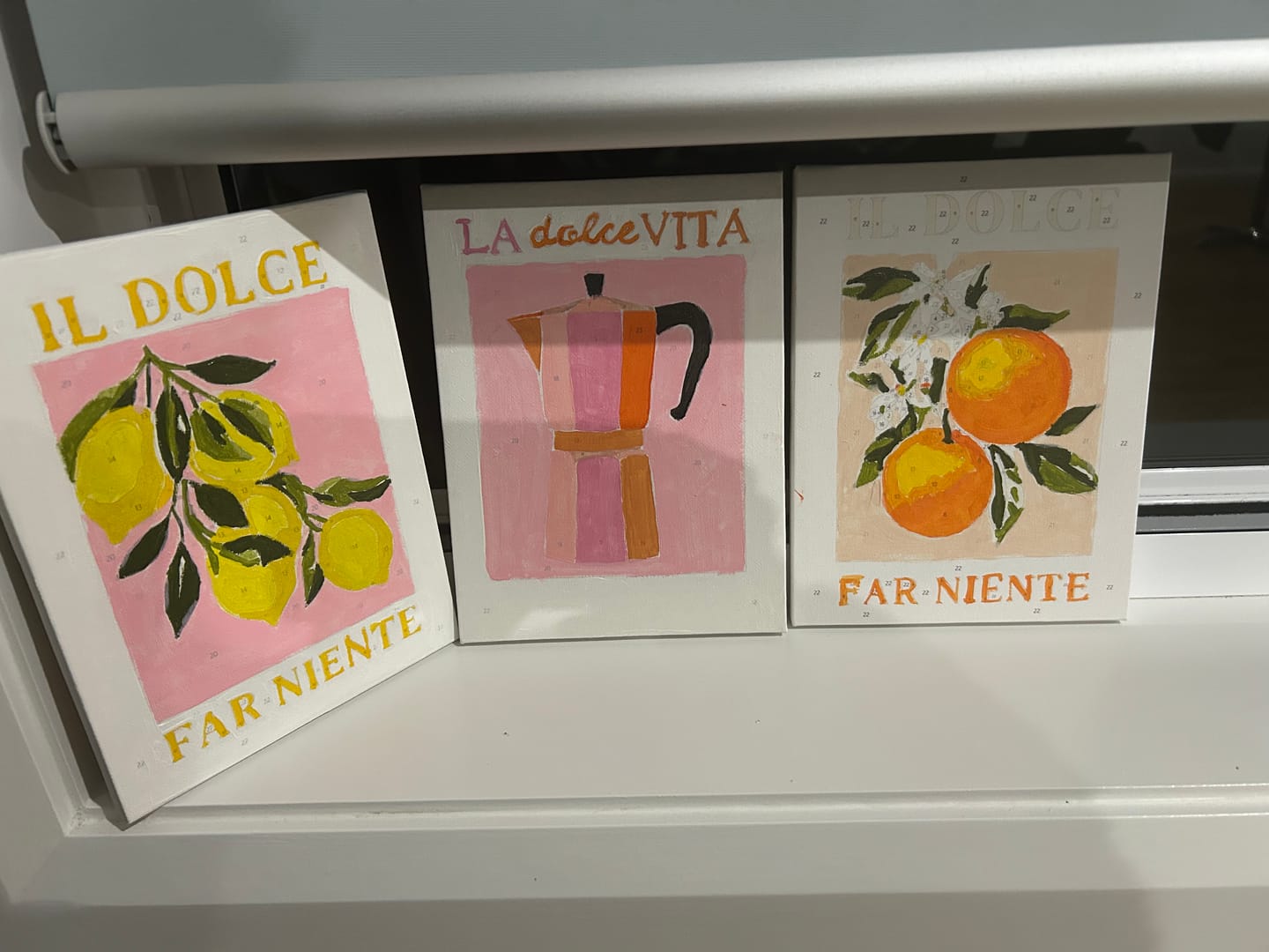 Customer photo review of 6 Mini Paintings - Italian ''Dolce Vita'' Set