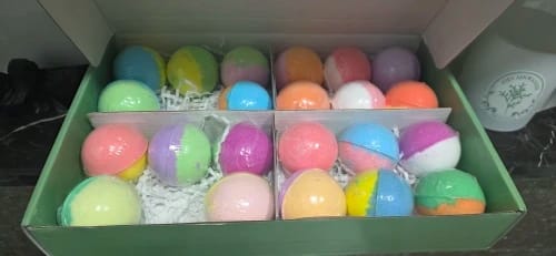 Customer photo review of 🐠 OceanPop™ Easter Surprise Bath Bombs for Kids
