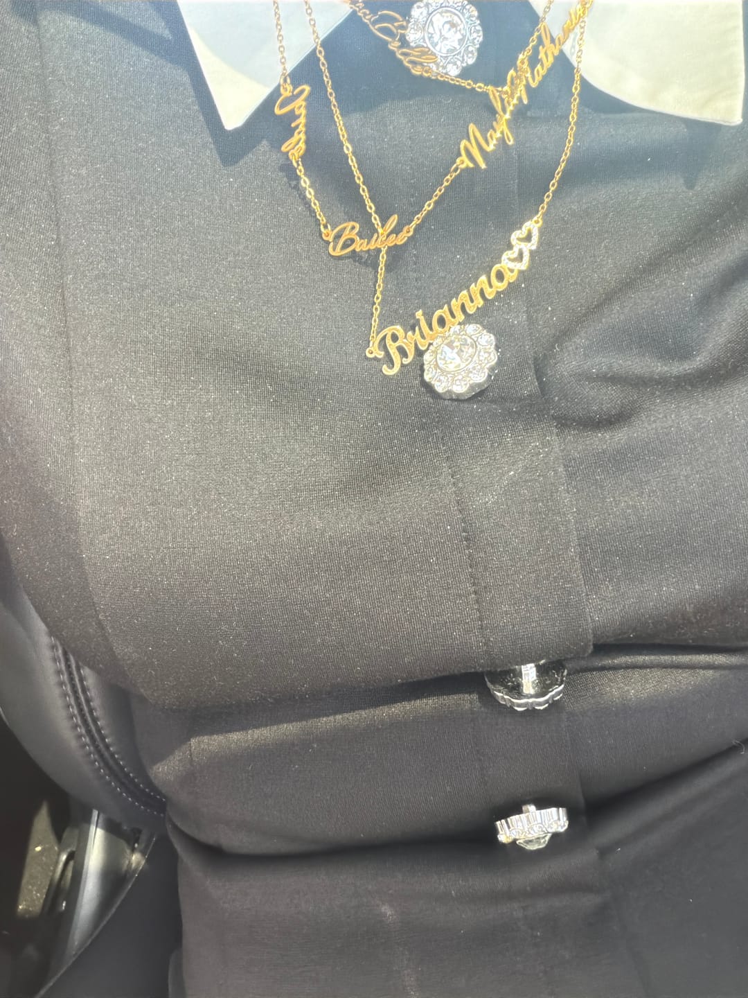 Customer photo review of Iced Hearts Name Necklace
