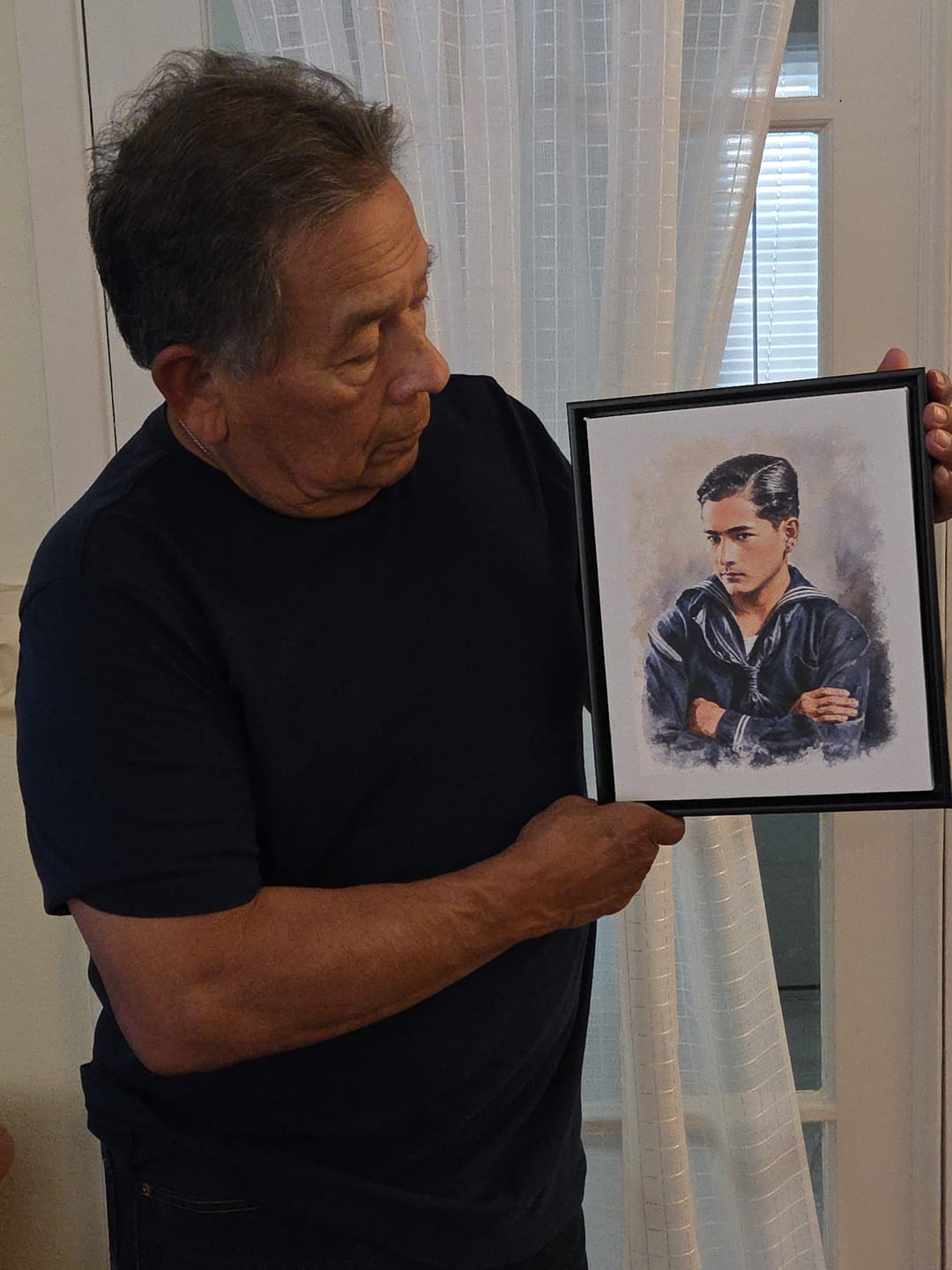Customer photo review of Watercolor Memorial Portrait