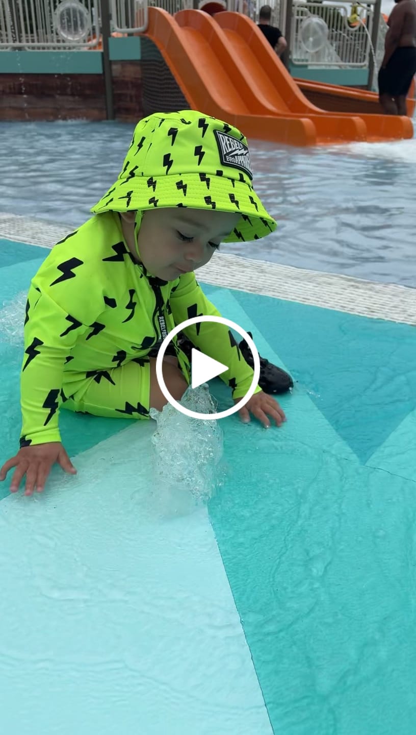 Customer video review of UPF50+ Boys Swim Romper in Neon Electric Lime x Jagger