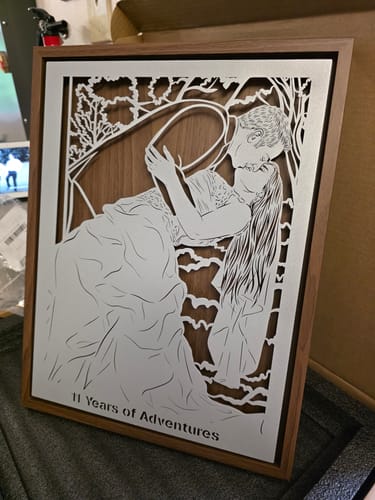 Customer photo review of Custom Metal Portrait