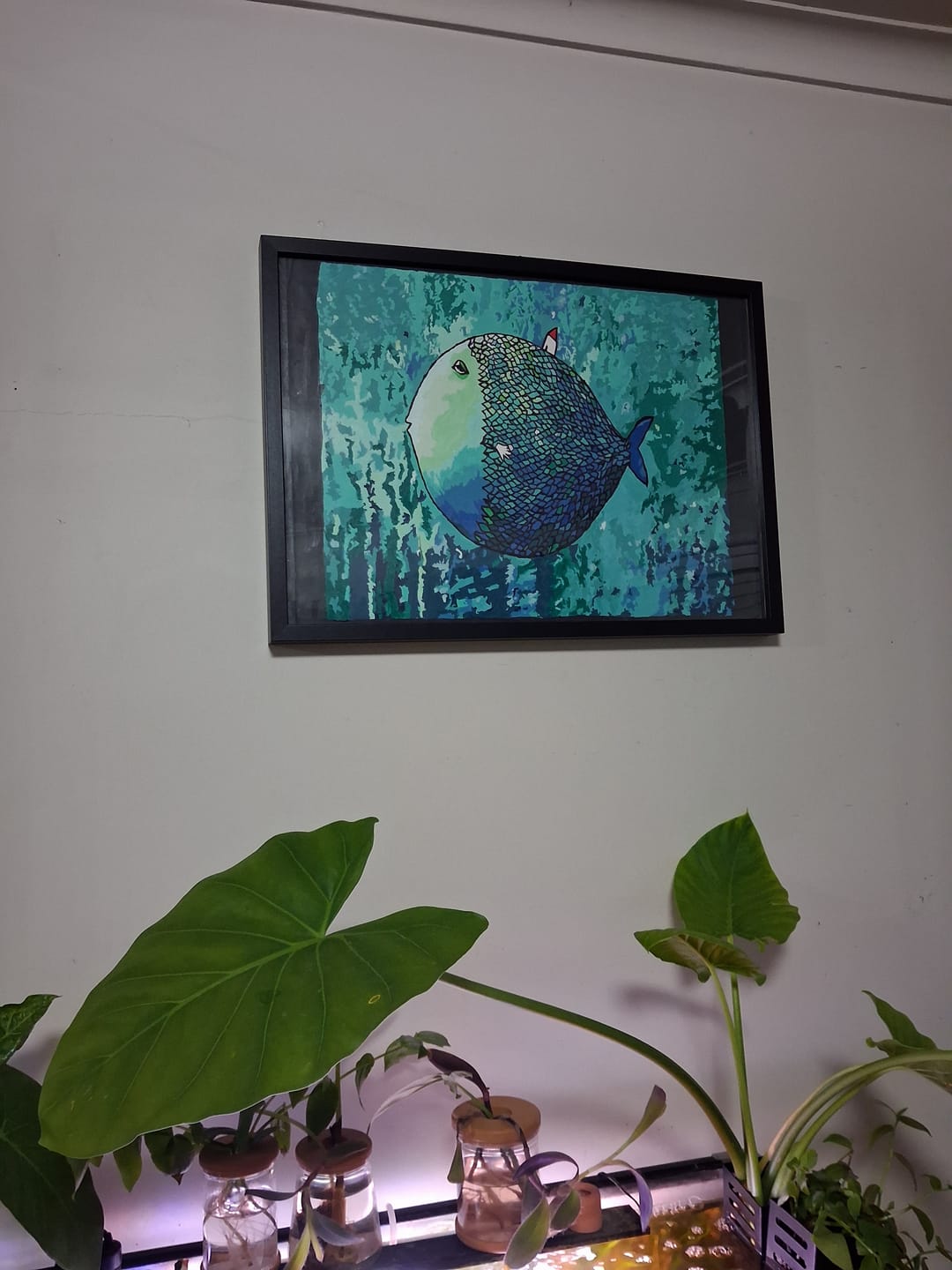 Customer photo review of Puffer Fish | Paint by Numbers