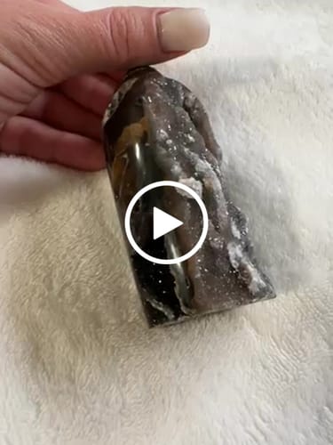 Customer video review of Unique,Natural Natural Sphalerite Teardrop