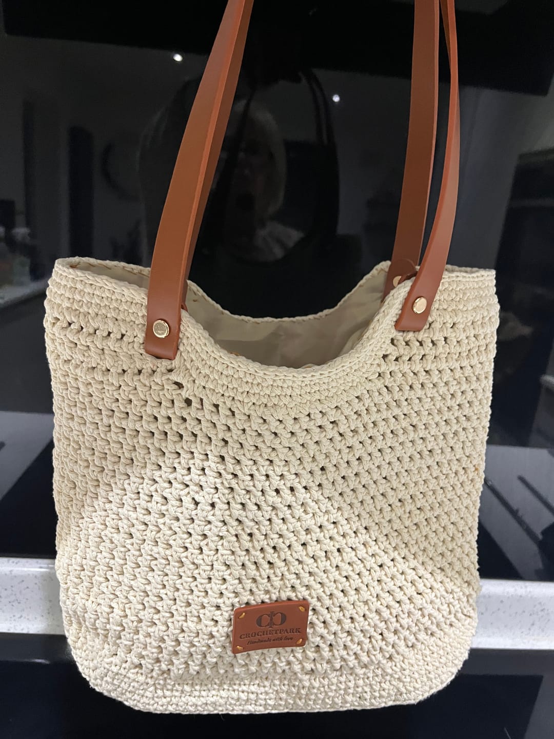 Customer photo review of Sunny Beach Tote crochet kit
