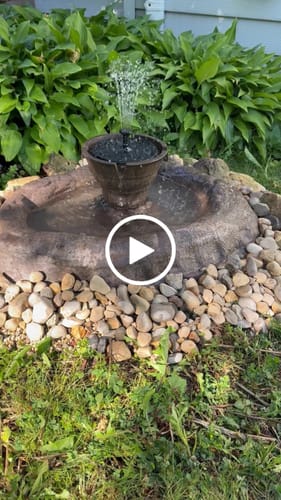 Customer video review of Roccia Cordless Shallow Pond Fountain