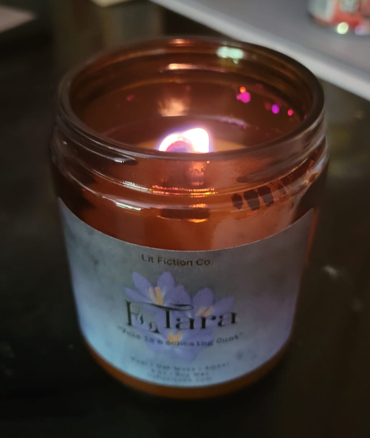 Customer photo review of Elara | Liv Zander | Heartstrings Duet | Crown Me Dead | Crown Me Yours Book Themed Candle