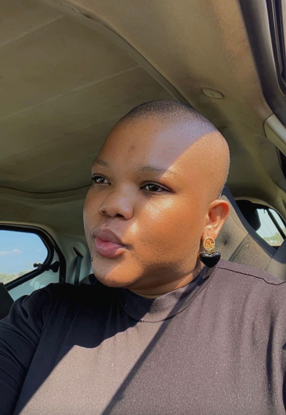 Customer photo review of Black Era Adore Gold Earrings