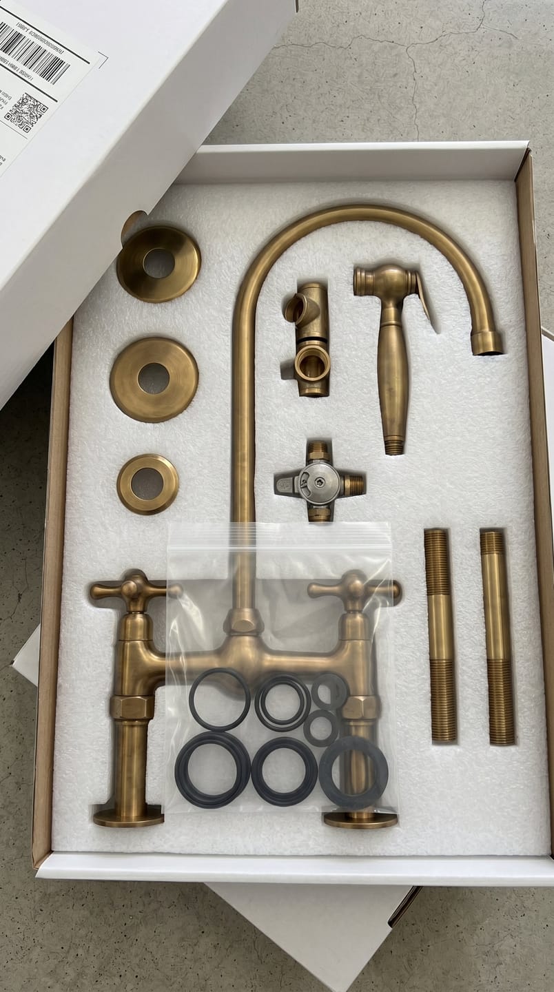 Customer photo review of Orb Bridge Kitchen Faucet with Side Sprayer