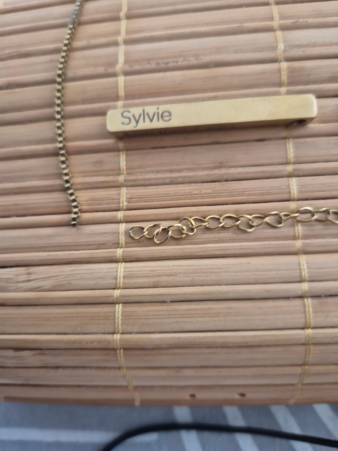 Customer photo review of Collier Personnalisé Barre 3D