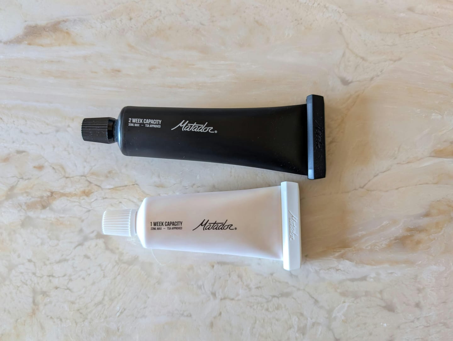 Customer photo review of Refillable Toothpaste Tubes - 2 Pack