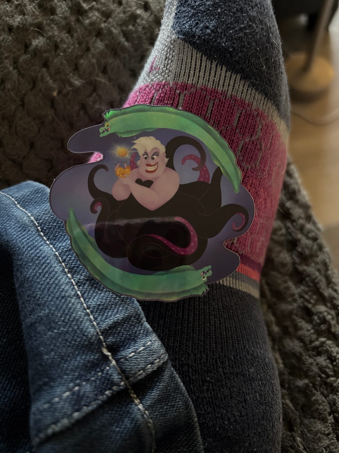 Customer photo review of Ursula Little Mermaid Disney Villain Sticker – Holographic Glossy Waterproof Vinyl Decal